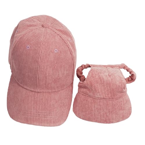 Harilla Hüte für Besitzer und Hunde, Schirmmütze für Hunde, modischer Sonnenschutz aus Cord, passende Hüte für die ganze Familie, Sonnenhaube, Kopfbedeckung, XL von Harilla