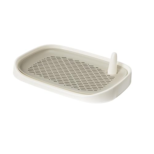 Harilla Hundetöpfchen-Tablett, Haustierbedarf mit Säule, Welpen-PIPI-Pad-Halter, Hundetoilette für Training, für Balkon, Schlafzimmer, Zuhause, Milchig Weiß Harilla Hundetöpfchen-Tablett, Haustierbedarf mit Säule, Welpen-PIPI-Pad-Halter, Hundetoilette für Training, für Balkon, Schlafzimmer, Zuhause, Milchig Weiß von Harilla