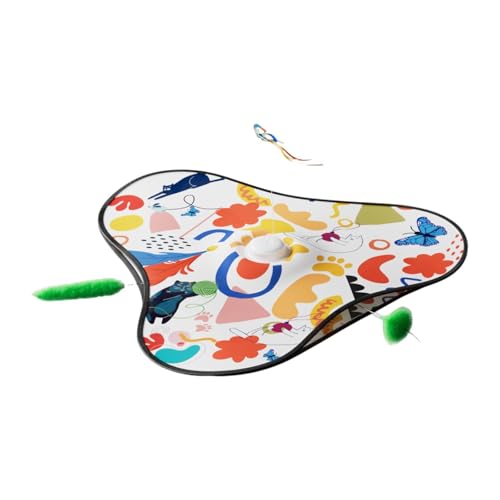 Harilla Interaktives Katzenspielzeug, Versteckspiel-Katzenspielzeug, kreatives interaktives Spiel für Indoor-Kätzchen, Zubehör, bewegliche, Federn Harilla Interaktives Katzenspielzeug, Versteckspiel-Katzenspielzeug, kreatives interaktives Spiel für Indoor-Kätzchen, Zubehör, bewegliche, Federn von Harilla