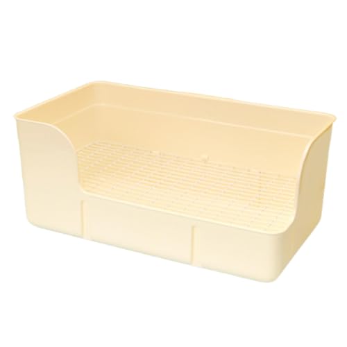 Harilla Kaninchentoilette für Käfig, Ecktoilette, leicht zu reinigen, PIPI-Toilettenschale, rechteckige Haustiertoilette, Töpfchenzug für Kleintiere, Beige Harilla Kaninchentoilette für Käfig, Ecktoilette, leicht zu reinigen, PIPI-Toilettenschale, rechteckige Haustiertoilette, Töpfchenzug für Kleintiere, Beige von Harilla