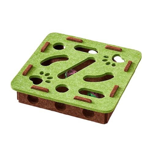 Harilla Katzen-Puzzlespielzeug, Mental, Haustier-Gedankenspiel, verschleißfestes Labyrinthspiel mit Glockenbällen für Kätzchen, Haustierzubehör, GrÜn, Quadrat Harilla Katzen-Puzzlespielzeug, Mental, Haustier-Gedankenspiel, verschleißfestes Labyrinthspiel mit Glockenbällen für Kätzchen, Haustierzubehör, GrÜn, Quadrat von Harilla