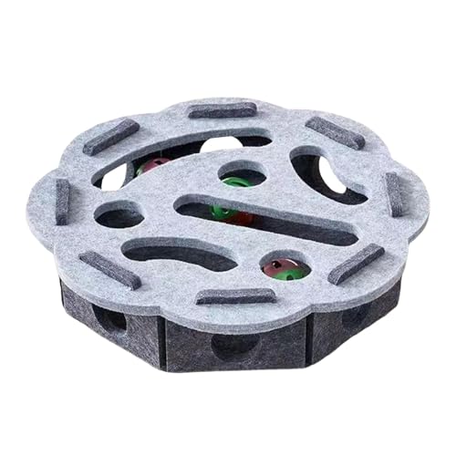 Harilla Katzen-Puzzlespielzeug, Mental, Haustier-Gedankenspiel, verschleißfestes Labyrinthspiel mit Glockenbällen für Kätzchen, Haustierzubehör, Grau, Blume Harilla Katzen-Puzzlespielzeug, Mental, Haustier-Gedankenspiel, verschleißfestes Labyrinthspiel mit Glockenbällen für Kätzchen, Haustierzubehör, Grau, Blume von Harilla