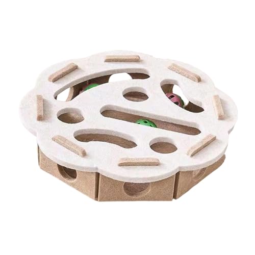 Harilla Katzen-Puzzlespielzeug, Mental, Haustier-Gedankenspiel, verschleißfestes Labyrinthspiel mit Glockenbällen für Kätzchen, Haustierzubehör, Kaffee, Blume Harilla Katzen-Puzzlespielzeug, Mental, Haustier-Gedankenspiel, verschleißfestes Labyrinthspiel mit Glockenbällen für Kätzchen, Haustierzubehör, Kaffee, Blume von Harilla
