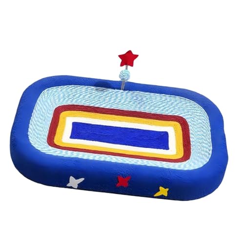 Harilla Katzenkratzbaum mit Ballspielzeug, Sternenhimmel-Design, Möbelschutz, stabiles Kratzpad, Kratzbrett für Kätzchen, Quadrat Harilla Katzenkratzbaum mit Ballspielzeug, Sternenhimmel-Design, Möbelschutz, stabiles Kratzpad, Kratzbrett für Kätzchen, Quadrat von Harilla