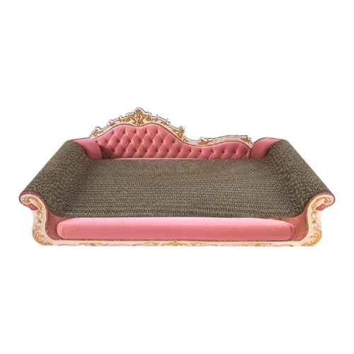 Harilla Katzenkratzbrett, Katzenkratzbrett, Schlafsofa, Wellpappe, Haushaltscouch, Heimkarton, Lounge, Haustierbett für schlafende Katzen im Innenbereich, Rosa von Harilla