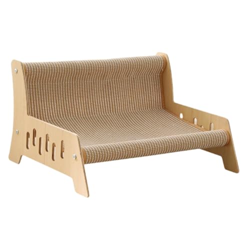 Harilla Katzenkratzbrett, Liegesofa, Bett, Sisal-Oberseite, 61 x 49 x 35 cm, Mehrzweck-Kratzbrett, bequemer Rahmen aus Massivholz, Kätzchenspielzeug von Harilla