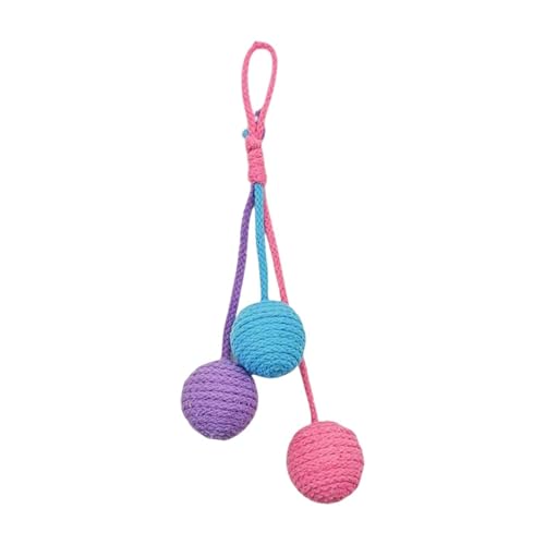 Harilla Katzenspielzeug, Sisalball, interaktives Spielzeug, Möbelschutz, handgefertigt, Heimtierbedarf für Hauskatzen, Seilball zum Aufhängen für Kätzchen, Rosa Blau Lila Harilla Katzenspielzeug, Sisalball, interaktives Spielzeug, Möbelschutz, handgefertigt, Heimtierbedarf für Hauskatzen, Seilball zum Aufhängen für Kätzchen, Rosa Blau Lila von Harilla