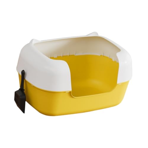 Harilla Katzentoilette, Halbgeschlossen, Abnehmbar, für Heimtierbedarf, Spritzwassergeschützt, Katzenstreubehälter, Sieb, Katzentoilette, Sandkasten, Gelb Harilla Katzentoilette, Halbgeschlossen, Abnehmbar, für Heimtierbedarf, Spritzwassergeschützt, Katzenstreubehälter, Sieb, Katzentoilette, Sandkasten, Gelb von Harilla