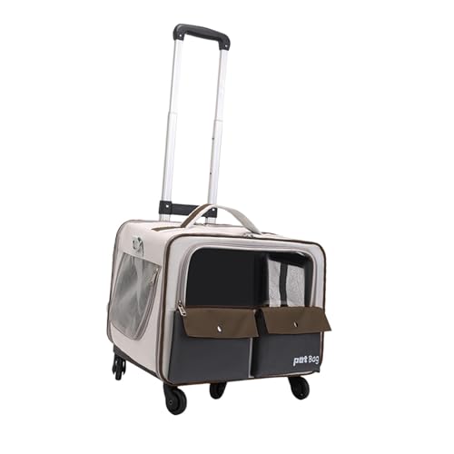 Harilla Katzentrolley-Tasche, Haustier-Reisetasche, transparentes Fenster, Oxford-Stoff, Handtasche, Hunderucksack, Haustiertragetasche für Kleintiere, Hunde, Kaffeefarbe Harilla Katzentrolley-Tasche, Haustier-Reisetasche, transparentes Fenster, Oxford-Stoff, Handtasche, Hunderucksack, Haustiertragetasche für Kleintiere, Hunde, Kaffeefarbe von Harilla