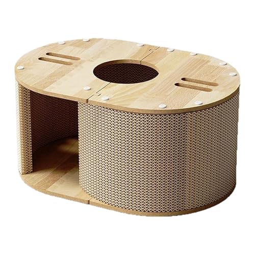 Harilla Katzentunnel, Karton, Katzenhaus, Lounge, Höhle, Sofaschutz, Multifunktions-Kratzbett, Spielhaus für Wohnung, Schlafzimmer, Wohnheim von Harilla