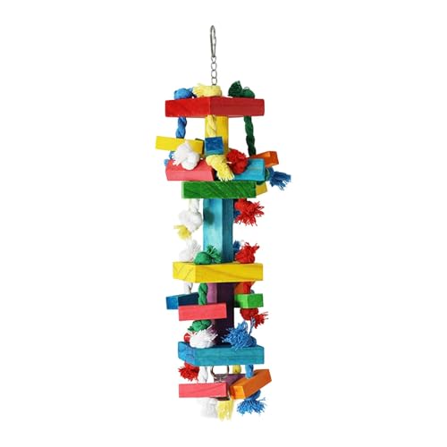Harilla Kauspielzeug für Vögel und Papageien, Sitzstange, Ständer, Spielgerät, Holzübung, einzigartiges Kauspielzeug für Papageien, Käfig zum Aufhängen für von Harilla