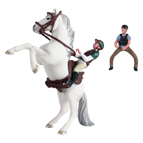 Harilla Pferdemodell, Pferdefigur aus PVC mit Sattel, Miniatur-Rollenspiel, Wildtier-Statue, pädagogisches Spielzeug für Geschenke im Alter von 3–8 Jahren, Stil F von Harilla