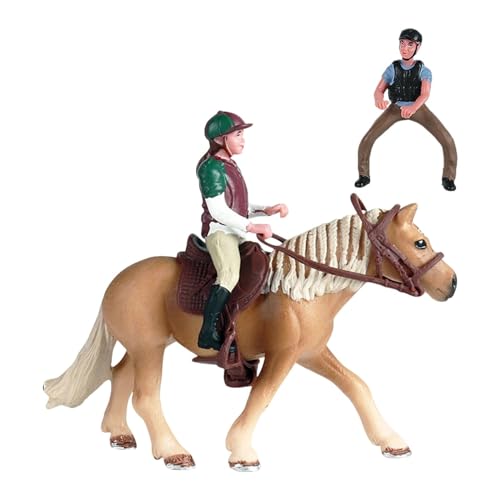 Harilla Pferdemodell, Pferdefigur aus PVC mit Sattel, Miniatur-Rollenspiel, Wildtier-Statue, pädagogisches Spielzeug für Geschenke im Alter von 3–8 Jahren, Stil c von Harilla
