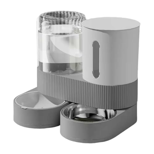 Harilla Rotierender automatischer Futterspender für Haustiere, Hundenapf, tragbar, abnehmbar, für den Haushalt, Katzen, Futternapf für Haustiere, für kleine, Grau Harilla Rotierender automatischer Futterspender für Haustiere, Hundenapf, tragbar, abnehmbar, für den Haushalt, Katzen, Futternapf für Haustiere, für kleine, Grau von Harilla