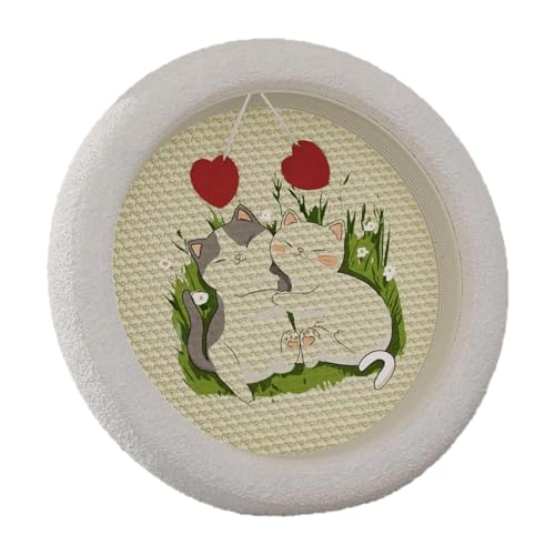 Harilla Sisal-Katzenkratzbrett, Schlafbett, stilvolles Spielen, bequemes Kratzen für Kätzchen, interaktives Spielzeug, Sisal-Katzenkratzbrett, Herzkatze von Harilla