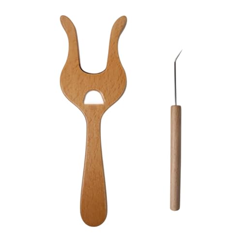 Harilla Strickgabel, Flechtwerkzeug, Strickwebstuhl-Set, DIY-Projekt, professionelle Gebogene Nadel aus Holz für Halsketten, Hüte, Kleider, Anfänger Harilla Strickgabel, Flechtwerkzeug, Strickwebstuhl-Set, DIY-Projekt, professionelle Gebogene Nadel aus Holz für Halsketten, Hüte, Kleider, Anfänger von Harilla