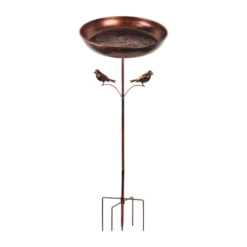 Harilla Vogelbad für den Außenbereich, 5-zackiger Standfuß, wetterfest, Geschenk für Vogelliebhaber, Gartendekoration, Futternapf für die Terrasse im Harilla Vogelbad für den Außenbereich, 5-zackiger Standfuß, wetterfest, Geschenk für Vogelliebhaber, Gartendekoration, Futternapf für die Terrasse im von Harilla