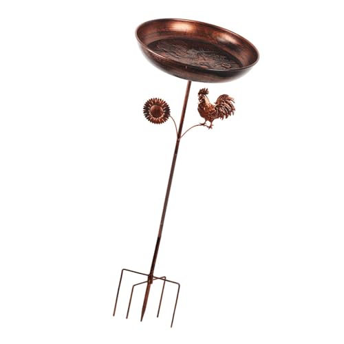 Harilla Vogelbad für den Garten, Gartendekoration, Hofdekoration, Ständer mit 5 Zinken, Sockel, Pfahl, Futternapf für den Außenbereich, Rasen, Innenhof, Harilla Vogelbad für den Garten, Gartendekoration, Hofdekoration, Ständer mit 5 Zinken, Sockel, Pfahl, Futternapf für den Außenbereich, Rasen, Innenhof, von Harilla