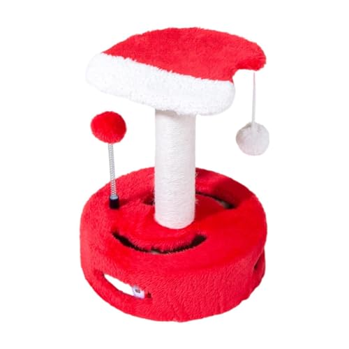 Harilla Weihnachts-Katzenkratzbaum, Kratzbaum, bequemes Spielen, stilvolle Innenmöbel für Katzen, Schutz, interaktives Spielzeug von Harilla