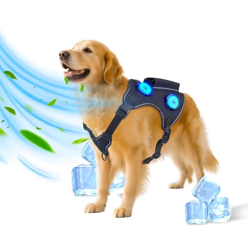 Harnyles Halbleiter Kühlendes Hundegeschirr: mittelgroße Hundeweste – intelligente sofortige Kühlung 4 modulare Designs – Verstellbares, weich gepolstertes Haustiergeschirr für heißes Wetter im Sommer Harnyles Halbleiter Kühlendes Hundegeschirr: mittelgroße Hundeweste – intelligente sofortige Kühlung 4 modulare Designs – Verstellbares, weich gepolstertes Haustiergeschirr für heißes Wetter im Sommer von Harnyles