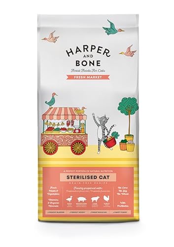 Sterilised Cat – Fresh Market – Ente, Schwein, Lamm und Truthahn (2 kg) von Harper & Bone