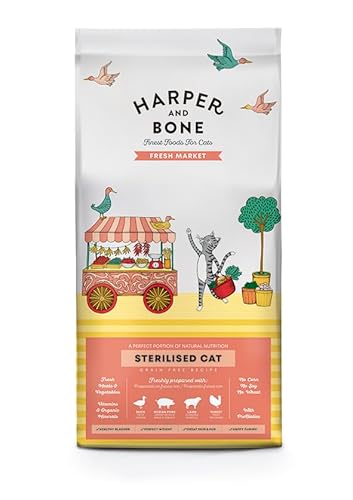 Sterilised Cat – Fresh Market – Ente, Schwein, Lamm und Truthahn (2 kg) von Harper & Bone