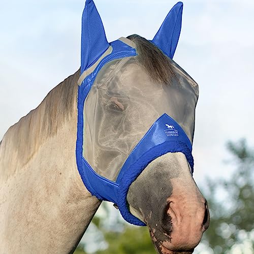 Harrison Howard CareMaster Pferde Fliegenmaske UV-schützendes feines Netz mit extra weicher Wolle auf der Haut von Harrison Howard