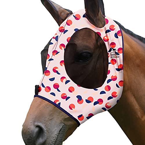 Harrison Howard Super Comfort Stretchy Fly Mask Large Eye Space with UV Protection Soft on Skin with Breathability Punkte weben Harrison Howard Super Comfort Stretchy Fly Mask Large Eye Space with UV Protection Soft on Skin with Breathability Punkte weben von Harrison Howard