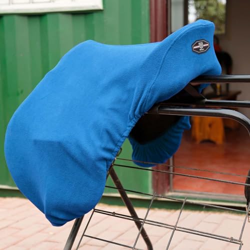 Harrison Howard Fleece-Pferde-Sattelbezug für GP/CC Pferdesattelbezug - Himmelblau von Harrison Howard
