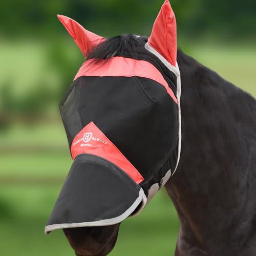 Harrison Howard Fliegenmaske Pferde Langnase mit Ohren Orange/Schwarz M Harrison Howard Fliegenmaske Pferde Langnase mit Ohren Orange/Schwarz M von Harrison Howard