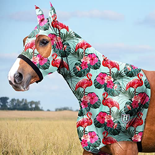 Harrison Howard Soft Fleece Trim Stretchy All-Covered Bequeme Pferdekopfhaube mit Reißverschluss-Chic Flamingo M Harrison Howard Soft Fleece Trim Stretchy All-Covered Bequeme Pferdekopfhaube mit Reißverschluss-Chic Flamingo M von Harrison Howard