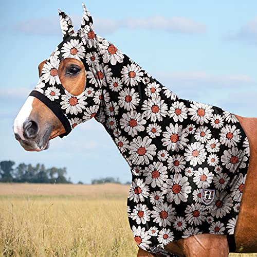 Harrison Howard Soft Fleece Trim Stretchy All-Covered Bequeme Horse Head Hood mit Reißverschluss-Daisy L von Harrison Howard