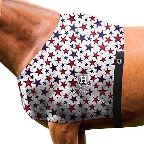 Harrison Howard Wärmeisolierendes, atmungsaktives, dehnbares Schulterschutz-Lätzchen für Pferde, lebendige Sterne, Größe L von Harrison Howard