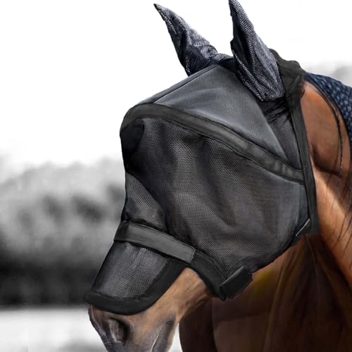 Harrison Howard Maskology Supreme Pferde Fliegenmaske schwarz (M) von Harrison Howard