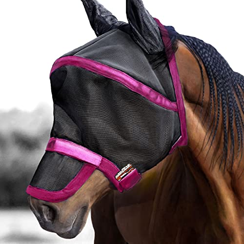 Harrison Howard Maskology Supreme Pferdefliegenmaske Magenta (M) von Harrison Howard