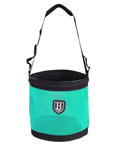 Harrison Howard Maulkorb für Pferde, Nylon, Netz, Körnerfuttertasche mit gepolstertem Nackenband, verstellbarer Gürtel, Minze, groß Harrison Howard Maulkorb für Pferde, Nylon, Netz, Körnerfuttertasche mit gepolstertem Nackenband, verstellbarer Gürtel, Minze, groß von Harrison Howard