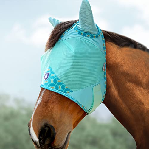 Harrison Howard Pferd Fliegenmaske Halbgesicht mit Ohren Fleece Einfassung mit attraktiven Mustern verleiht mehr Flair Mint Pferd groß Harrison Howard Pferd Fliegenmaske Halbgesicht mit Ohren Fleece Einfassung mit attraktiven Mustern verleiht mehr Flair Mint Pferd groß von Harrison Howard