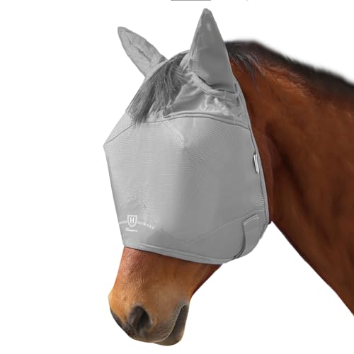 Harrison Howard Pferd Fliegenmaske Halbgesicht mit Ohren Original Grau Warmblut Extra Groß Harrison Howard Pferd Fliegenmaske Halbgesicht mit Ohren Original Grau Warmblut Extra Groß von Harrison Howard