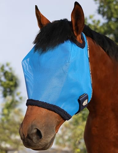 Harrison Howard Pferde Fliegenmaske Standard-Bremsenmaske mit Komfort-Fleece-Polsterung UV-Schutz für Pferde von Harrison Howard