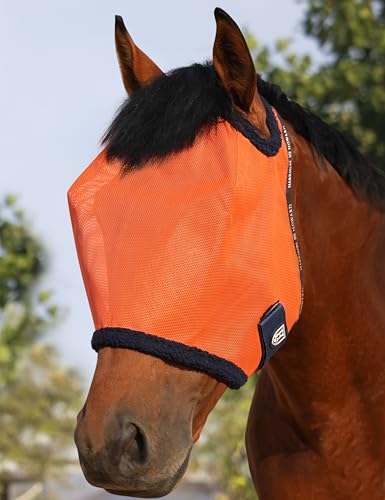 Harrison Howard Pferde Fliegenmaske Standard-Bremsenmaske mit Komfort-Fleece-Polsterung UV-Schutz für Pferde von Harrison Howard