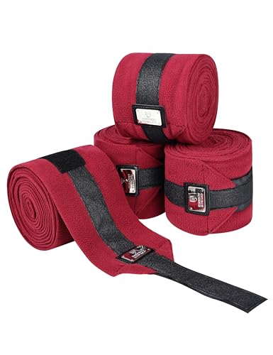Harrison Howard Pferdebeinbandagen Soft Fleece Beinbandage 4er Set Burgund M Harrison Howard Pferdebeinbandagen Soft Fleece Beinbandage 4er Set Burgund M von Harrison Howard