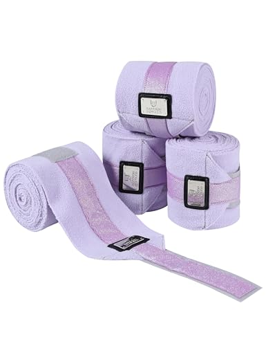 Harrison Howard Pferdebeinbandagen Soft Fleece Beinbandage 4er Set Lavendel L von Harrison Howard