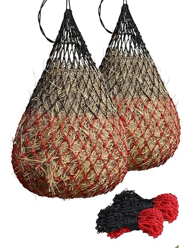 Harrison Howard Slow Feed Heunetz für Pferde mit Netzlöchern, 106,7 cm, Rot Harrison Howard Slow Feed Heunetz für Pferde mit Netzlöchern, 106,7 cm, Rot von Harrison Howard