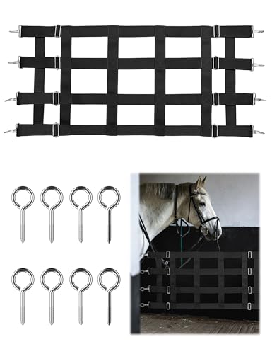 Harrison Howard Stabiles, verstellbares Gurtband-Design, Poly 4 Lamellen, Stallschutz für Pferde, Schwarz Harrison Howard Stabiles, verstellbares Gurtband-Design, Poly 4 Lamellen, Stallschutz für Pferde, Schwarz von Harrison Howard