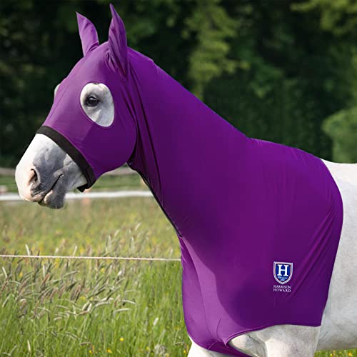 Harrison Howard Stretch-Kapuze für Pferde, rundum bedeckt, bequem, mit Reißverschluss, Violett, Größe M Harrison Howard Stretch-Kapuze für Pferde, rundum bedeckt, bequem, mit Reißverschluss, Violett, Größe M von Harrison Howard