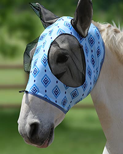 Harrison Howard Super Comfort Stretchy Fly Mask Large Eye Space with UV Protection Soft on Skin with Breathability Blaues Diamantgitter medium Harrison Howard Super Comfort Stretchy Fly Mask Large Eye Space with UV Protection Soft on Skin with Breathability Blaues Diamantgitter medium von Harrison Howard