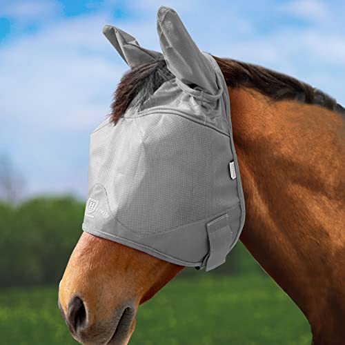 Harrison Howard UV-beständige Multifunktionsgewebe Dicke Fleece Polsterung Pferd Fliegenmaske Halbgesicht mit Ohren Original Grau Arabisch Medium Harrison Howard UV-beständige Multifunktionsgewebe Dicke Fleece Polsterung Pferd Fliegenmaske Halbgesicht mit Ohren Original Grau Arabisch Medium von Harrison Howard