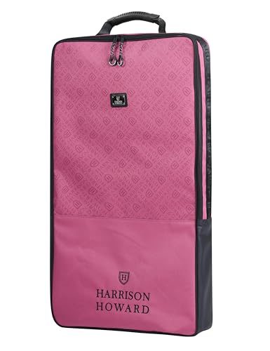 Harrison Howard Wasserdichte Zaumzeugtasche Halfter Tasche für Pferde mit 3 Zinken Tack Rack Stabiler Stoff Pferdezaumzeug Tragetasche Rosa von Harrison Howard
