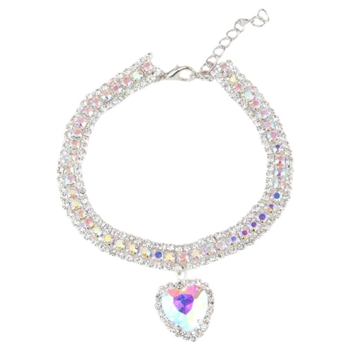 Haslbeck Hundehalsband mit GläNzenden Strasssteinen, Katzenherz-Diamant-Schmuckhalskette, Haustier-Bling-Prinzessinnenhalsband, WelpenzubehöR, ZubehöR, D Haslbeck Hundehalsband mit GläNzenden Strasssteinen, Katzenherz-Diamant-Schmuckhalskette, Haustier-Bling-Prinzessinnenhalsband, WelpenzubehöR, ZubehöR, D von Haslbeck