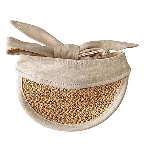 Haustierkappe, UV-Schutz, Strohhut mit verstellbarem Kinnriemen für kleine Hunde, Outdoor-Hund, Stroh-Sonnenhut, Haustier-Kostüm, Hut, UV-Schutz, für kleine Hunde, Yorkies, Größe L von Hattba